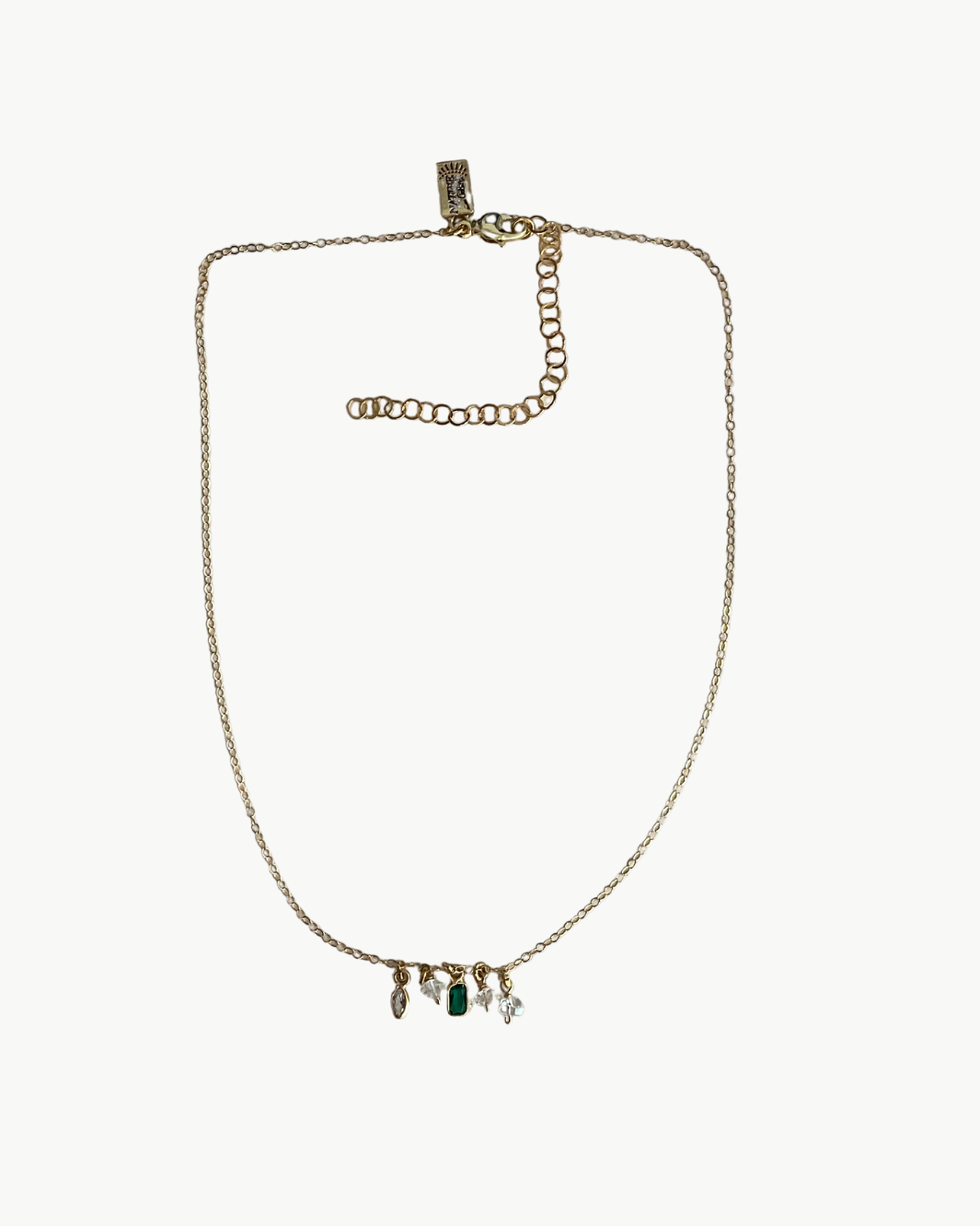 SUNSHOWER NECKLACE IN GREEN ONYX by Native Gem - Romi Boutique