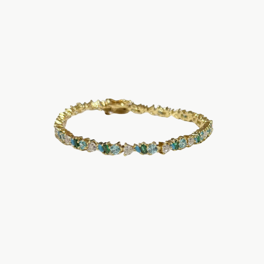 VIENNA MINI BRACELET IN GREEN OPAL - Romi Boutique