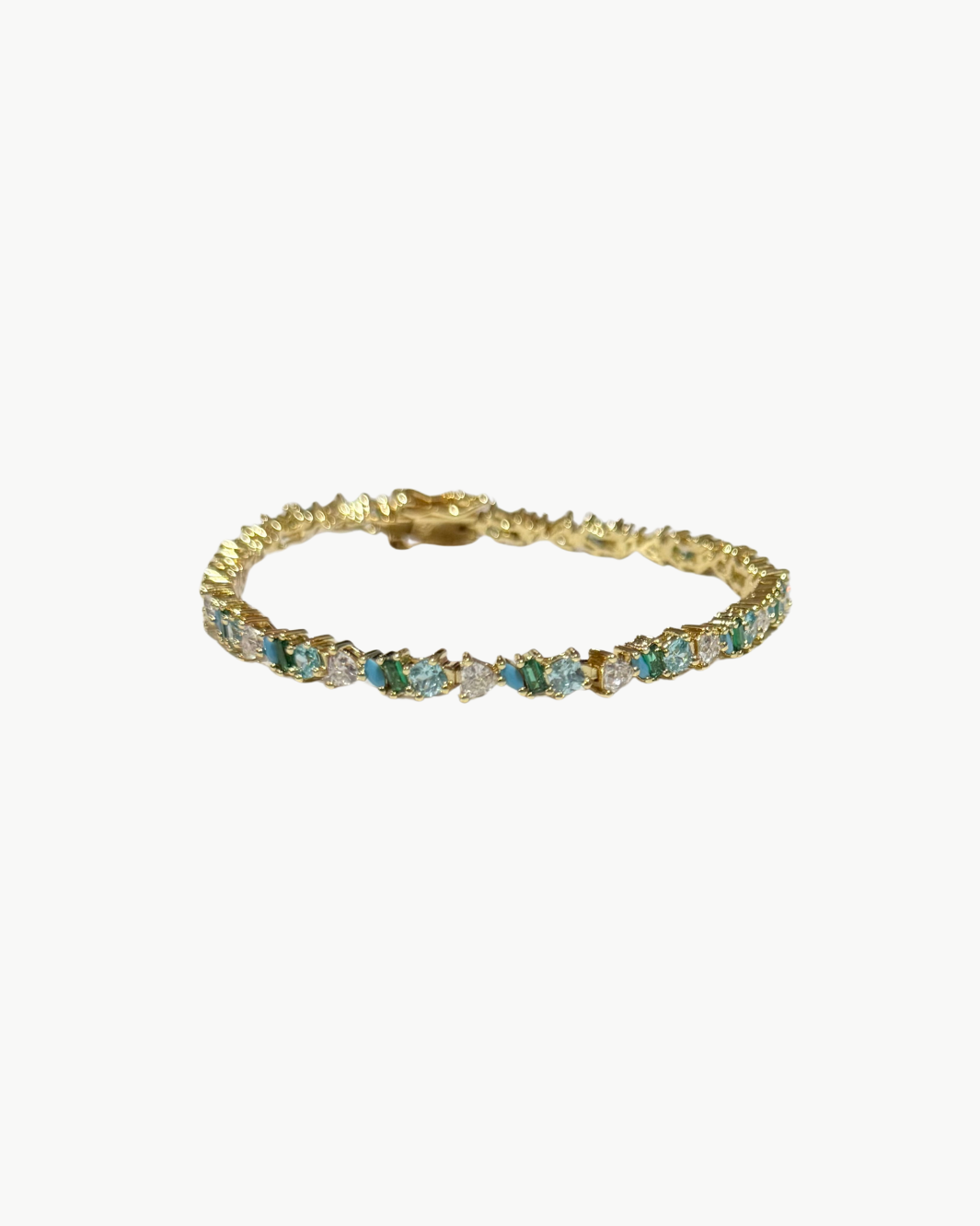 VIENNA MINI BRACELET IN GREEN OPAL - Romi Boutique