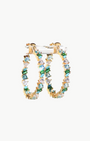VIENNA MINI HOOPS IN GREEN OPAL by Native Gem - Romi Boutique