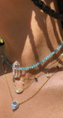 CINDERELLA NECKLACE IN OPAL/BLUE by Native Gem - Romi Boutique