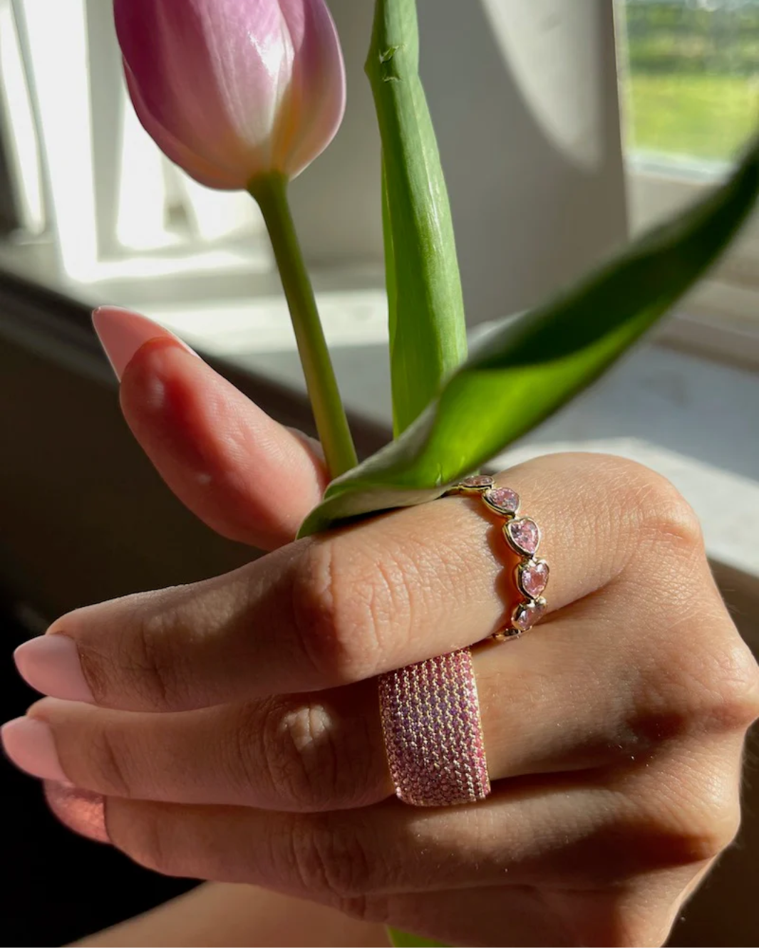 BILLIONAIRE RING IN PINK by Native Gem - Romi Boutique