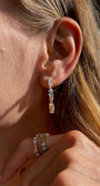 VIENNA MINI HOOPS IN PINK OPAL by Native Gem - Romi Boutique