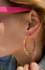 MARE HOOPS IN PINK by Native Gem - Romi Boutique