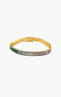 TENNIS BRACELET IN PRISMATIC/GOLD - Romi Boutique
