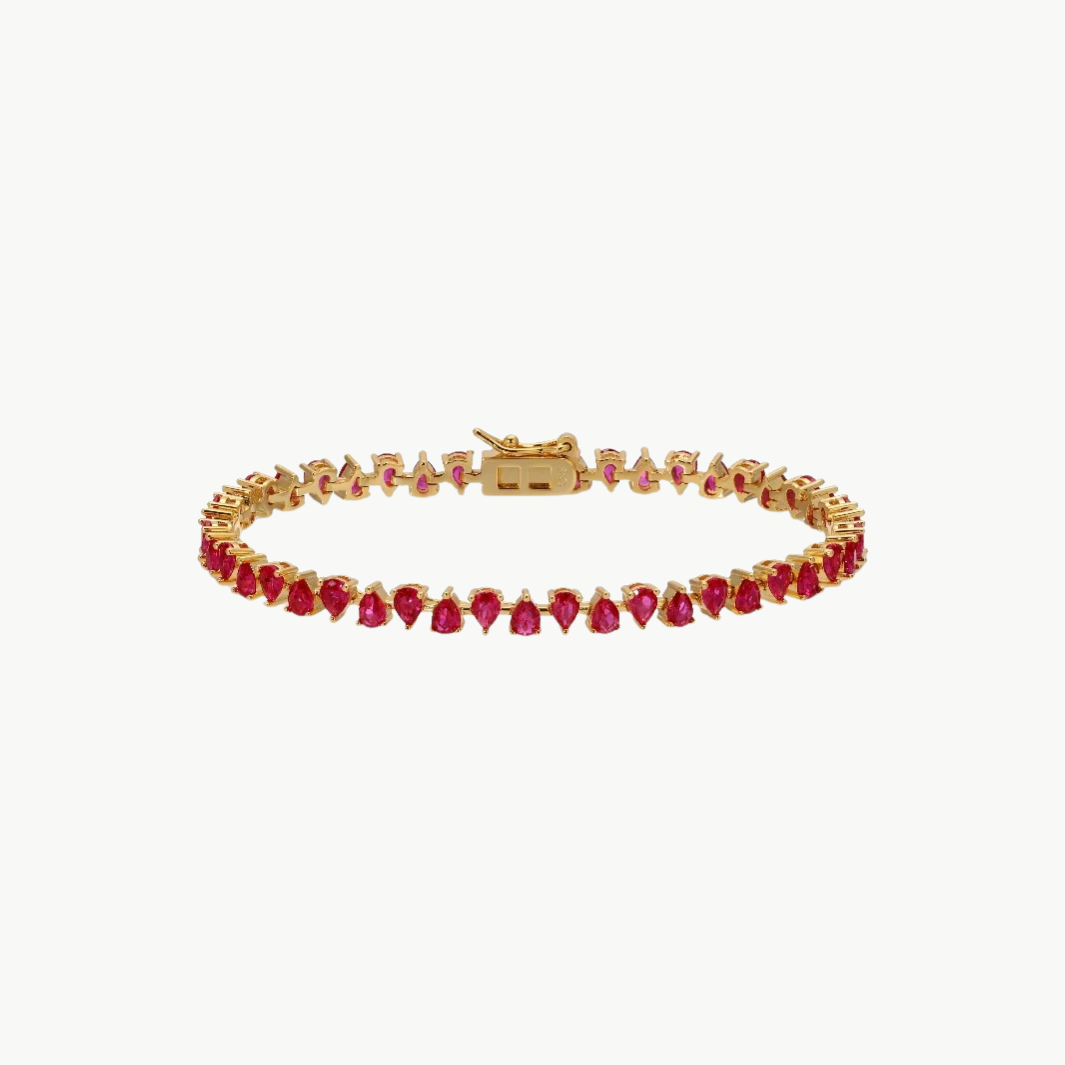DUCHESS BRACELET IN RUBY/GOLD - Romi Boutique