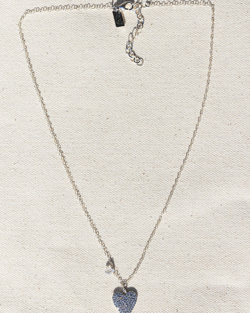 GLIMMER HEART NECKLACE IN STERLING SILVER by Native Gem - Romi Boutique