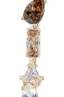 JULIE M EARRINGS OMBRE CRYSTALS IN GOLD/ESPRESSO - Romi Boutique
