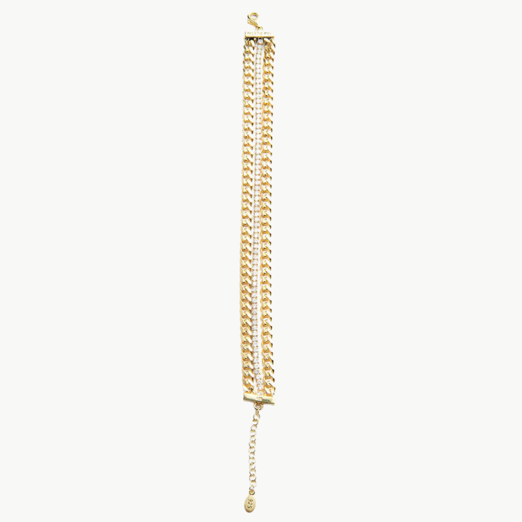 ANA BRACELET IN GOLD/WHITE - Romi Boutique