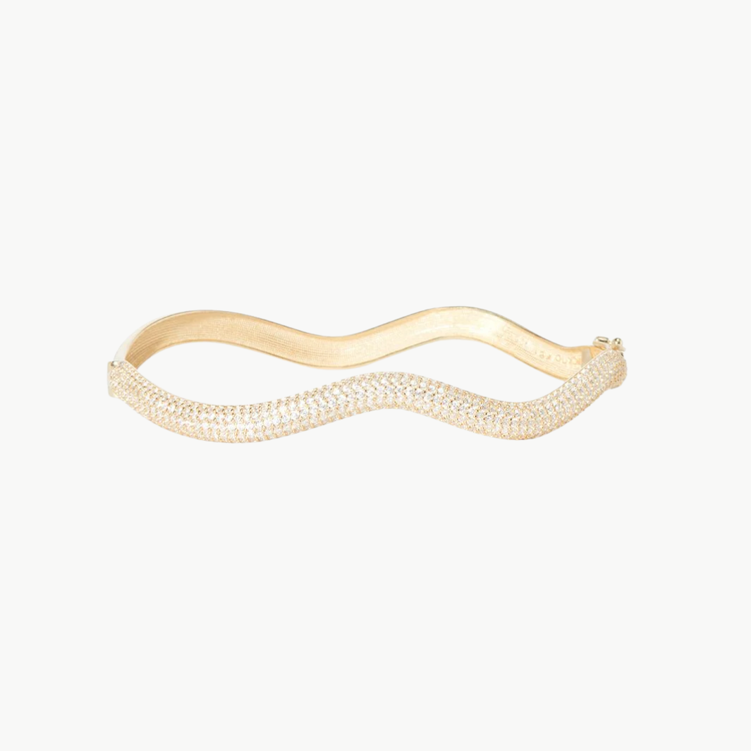MELISSA BRACELET IN GOLD/WHITE - Romi Boutique