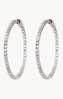 KAY LEE HOOPS IN WHITE RHODIUM by Nickho Rey - Romi Boutique