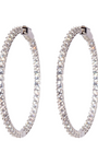 KAY LEE HOOPS IN WHITE RHODIUM by Nickho Rey - Romi Boutique