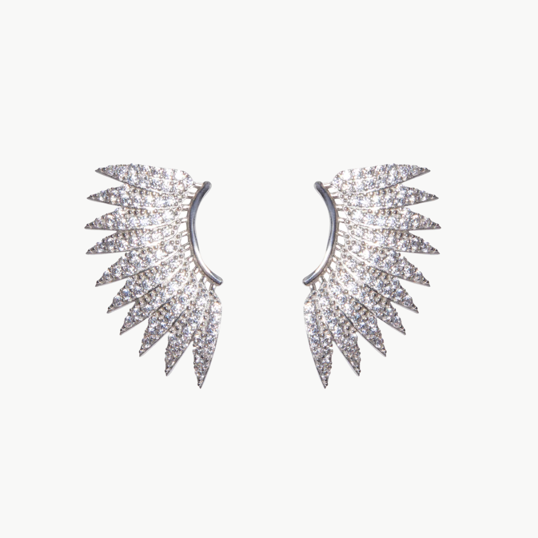 KELSEA EARRINGS IN WHITE RHODIUM by Nickho Rey - Romi Boutique