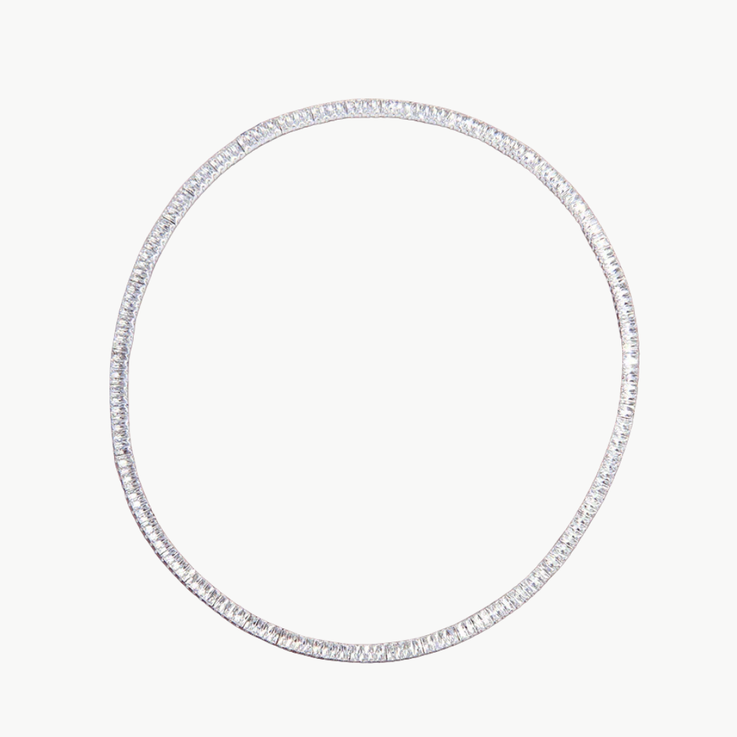 SHELLEY NECKLACE IN WHITE RHODIUM - Romi Boutique