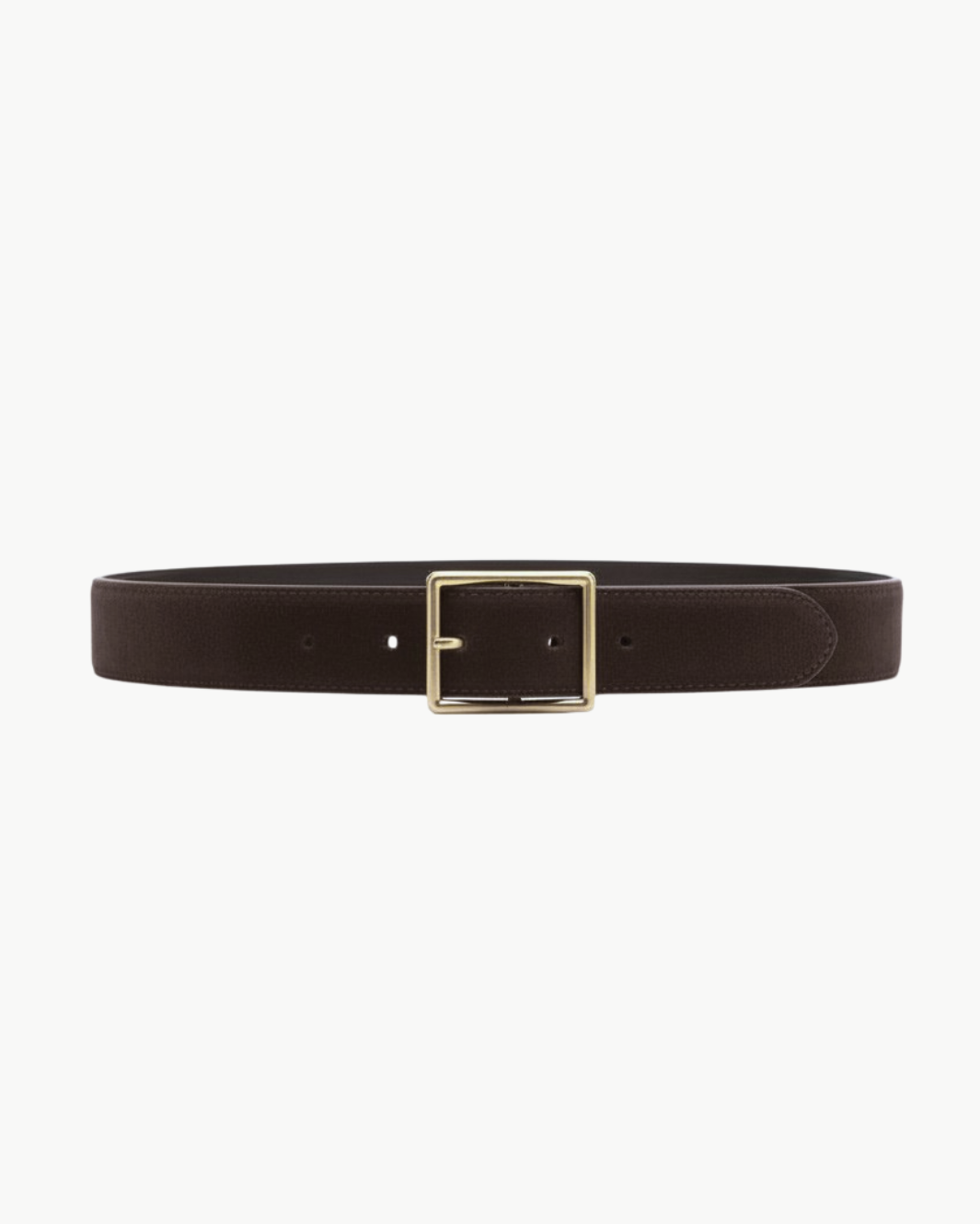 GABRIELE BELT IN ESPRESSO SUEDE WITH ANTIQUE GOLD BUCKLE - Romi Boutique