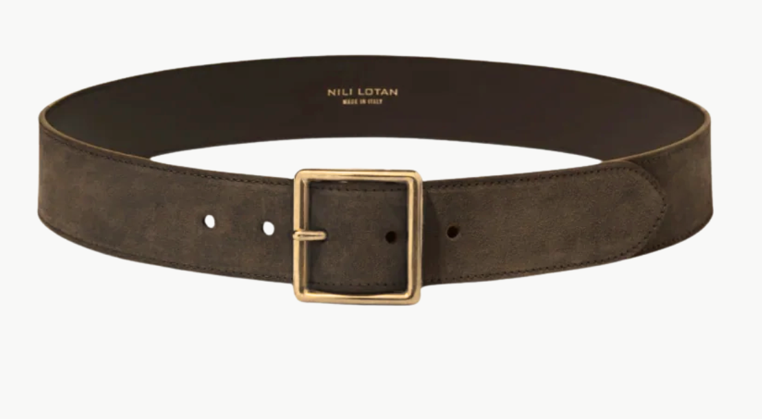 MARCELA BELT IN ESPRESSO WITH GOLD BUCKLE - Romi Boutique
