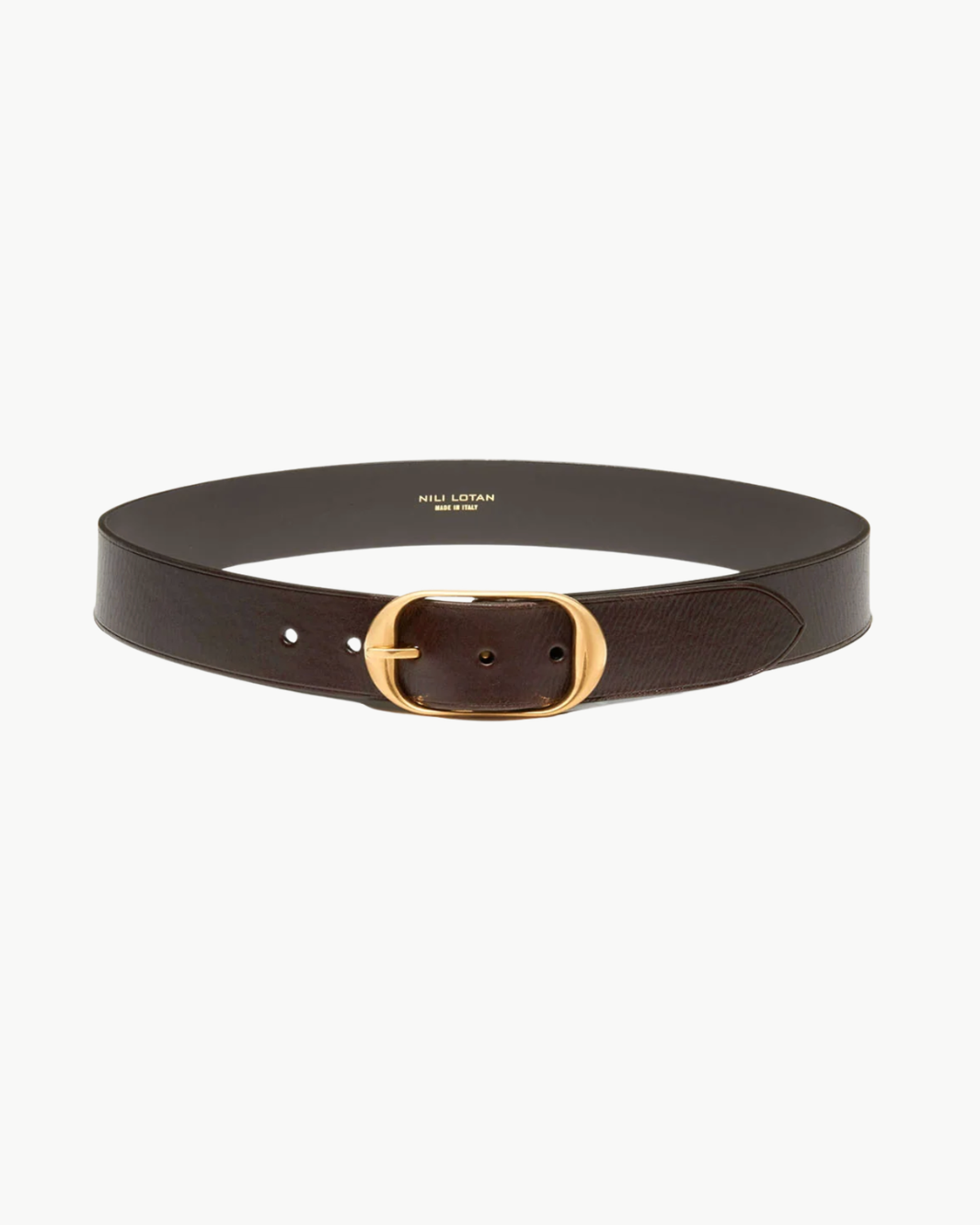 NILI BELT IN VINTAGE BROWN WITH ANTIQUE BRASS BUCKLE - Romi Boutique