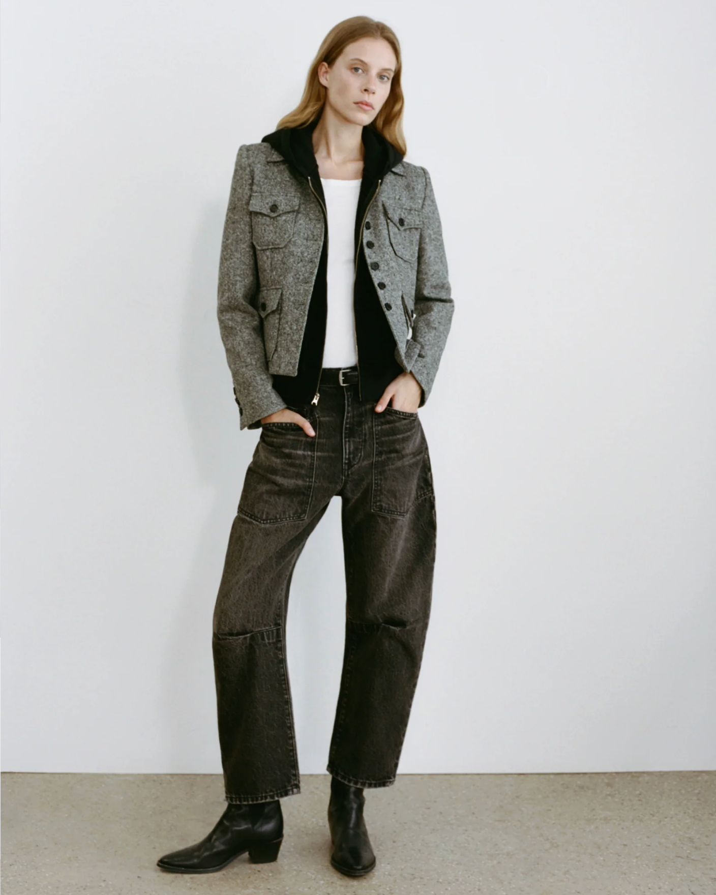 JAMISON JACKET IN BLACK DONEGAL - Romi Boutique
