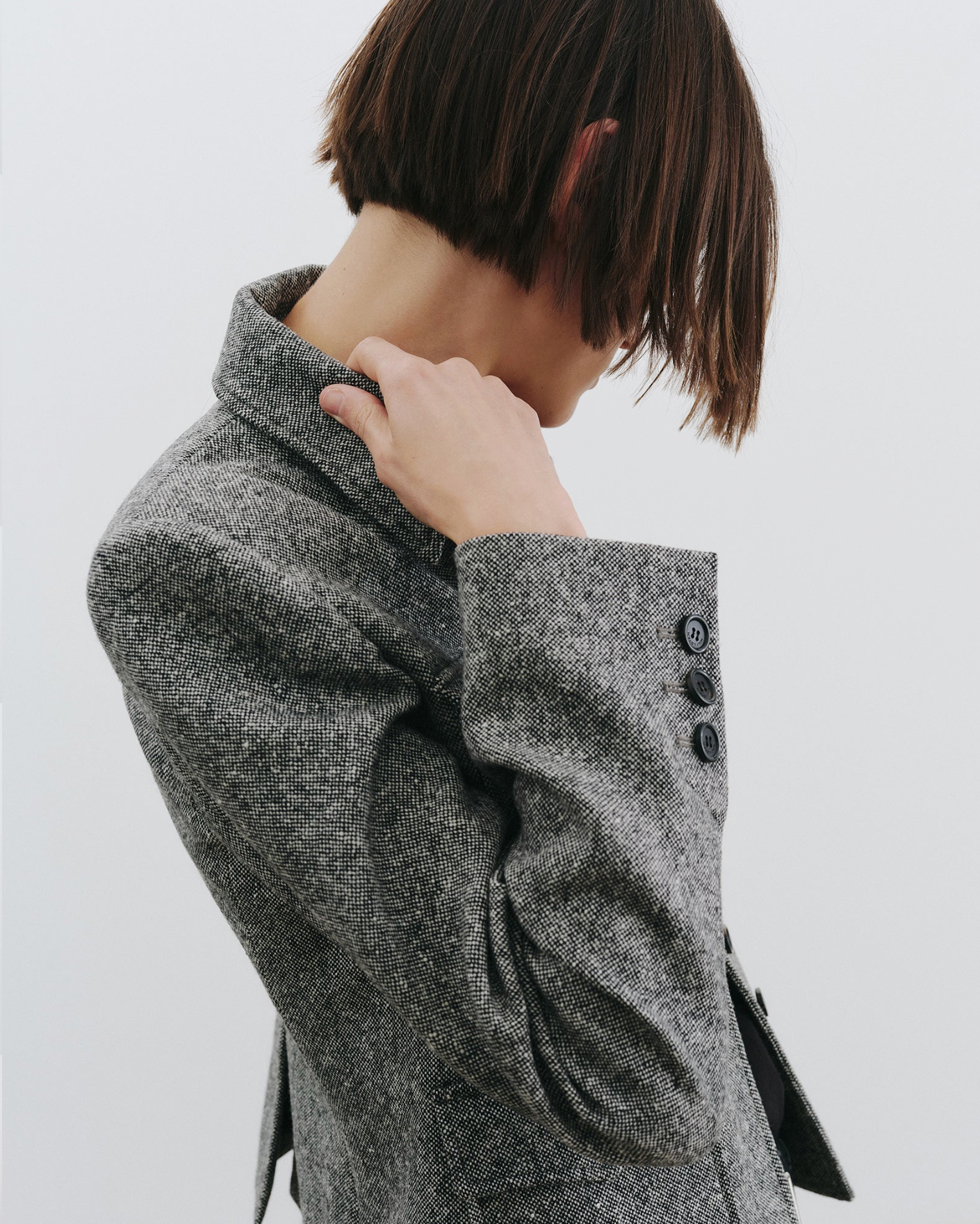 JAMISON JACKET IN BLACK DONEGAL - Romi Boutique