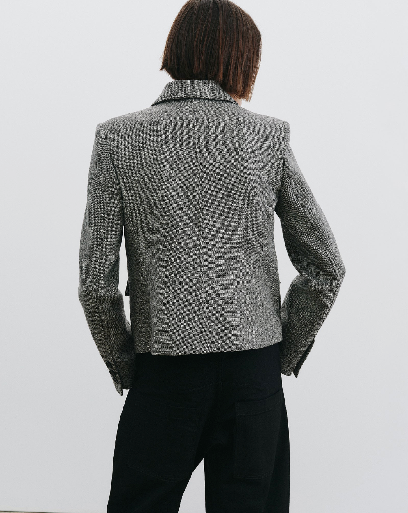 JAMISON JACKET IN BLACK DONEGAL - Romi Boutique