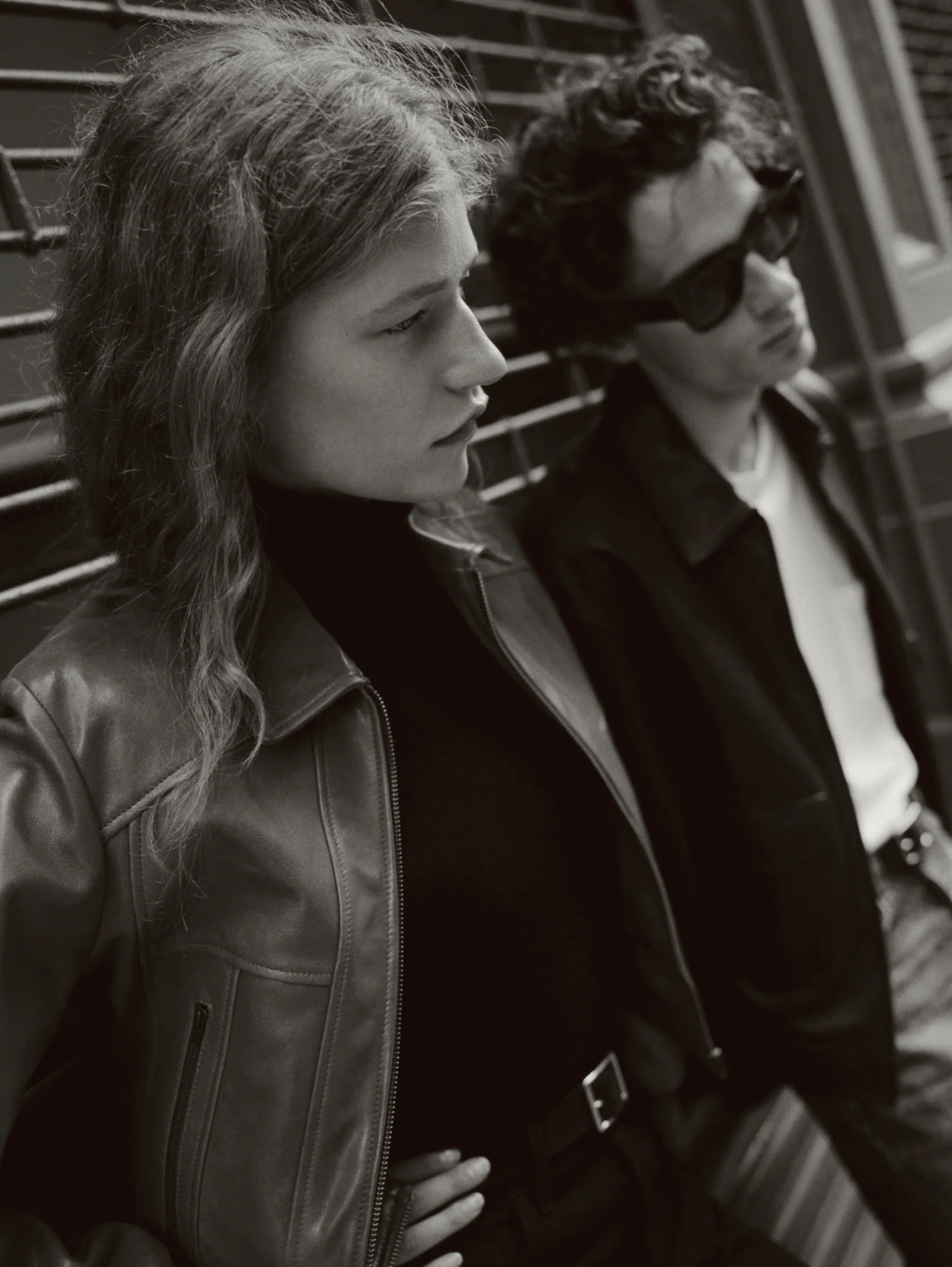 SUE LEATHER BOMBER JACKET IN COGNAC - Romi Boutique