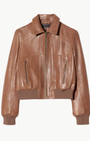 SUE LEATHER BOMBER JACKET - Romi Boutique
