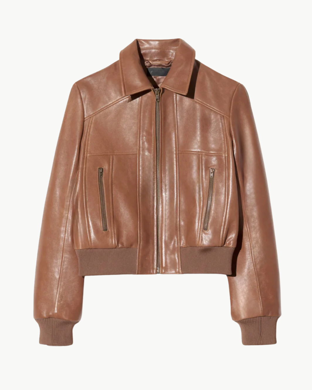 SUE LEATHER BOMBER JACKET - Romi Boutique