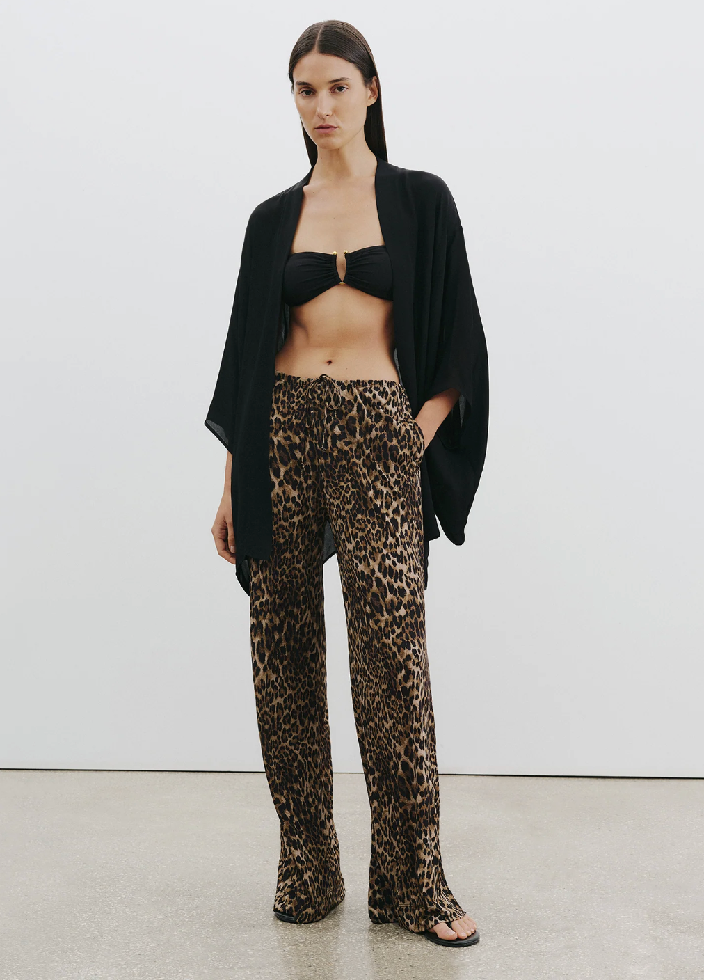 ADRIEL PANT IN VINTAGE LEOPARD PRINT - Romi Boutique