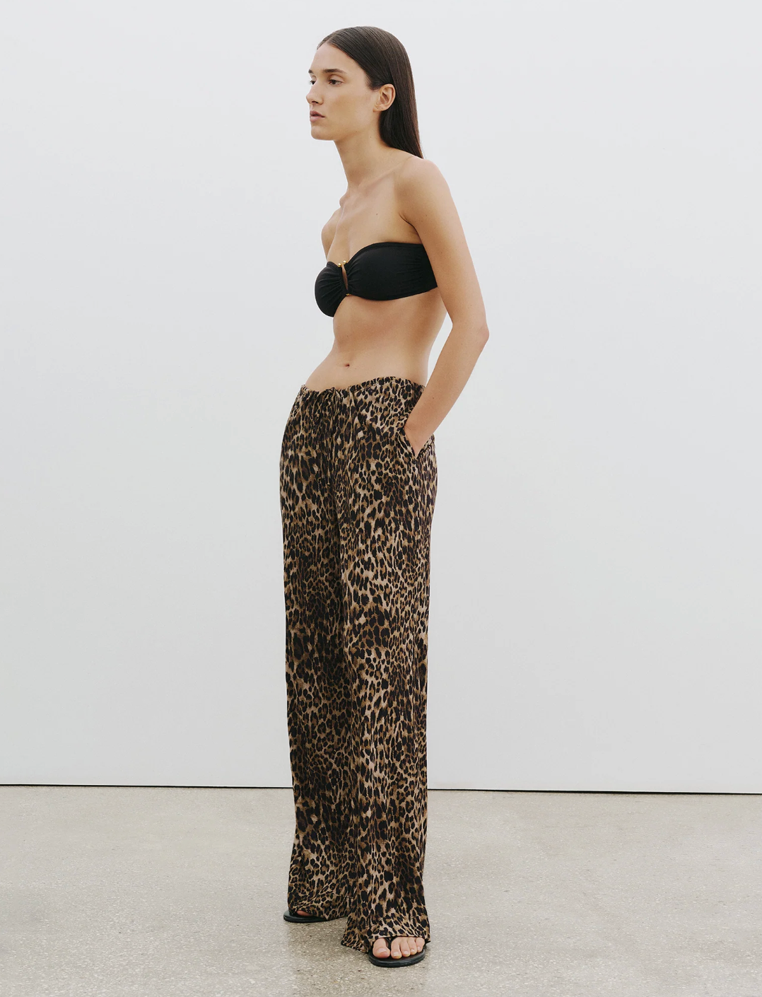 ADRIEL PANT IN VINTAGE LEOPARD PRINT - Romi Boutique