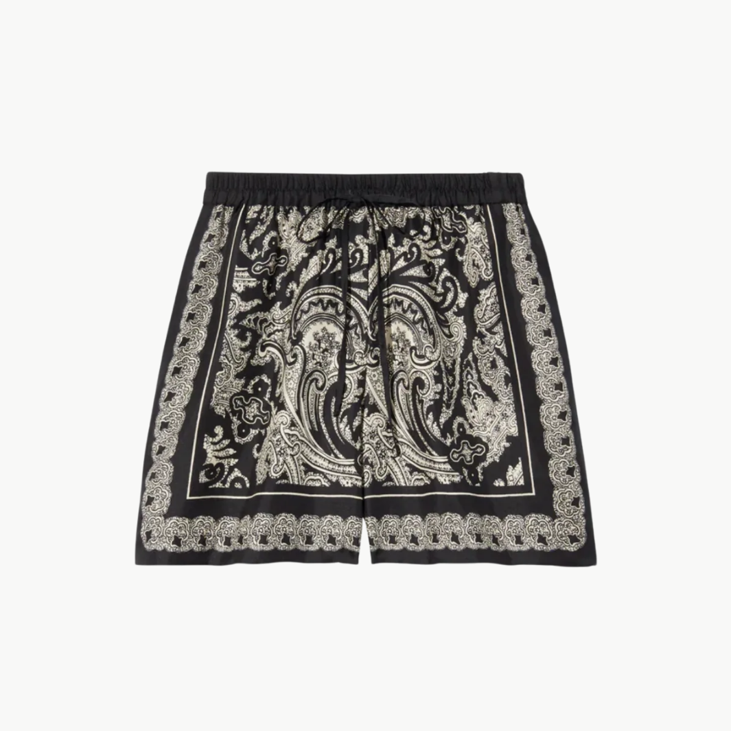 FRANCES SILK MIXED PAISLEY PRINT SHORT by Nili Lotan - Romi Boutique
