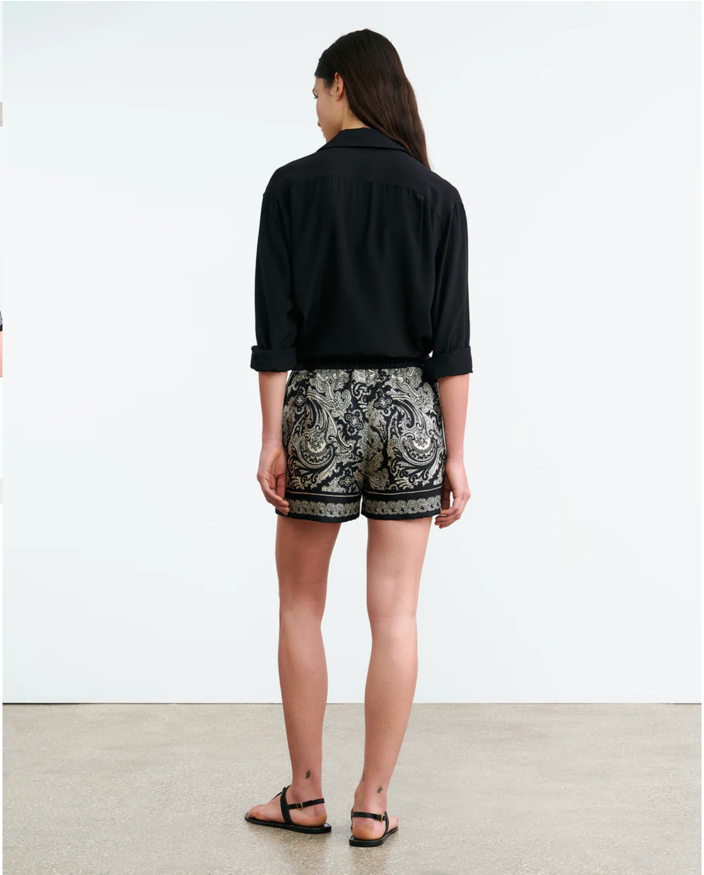 FRANCES SILK MIXED PAISLEY PRINT SHORT by Nili Lotan - Romi Boutique