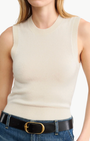 MAY SWEATER TANK IN IVORY - Romi Boutique