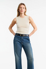 MAY SWEATER TANK IN IVORY - Romi Boutique