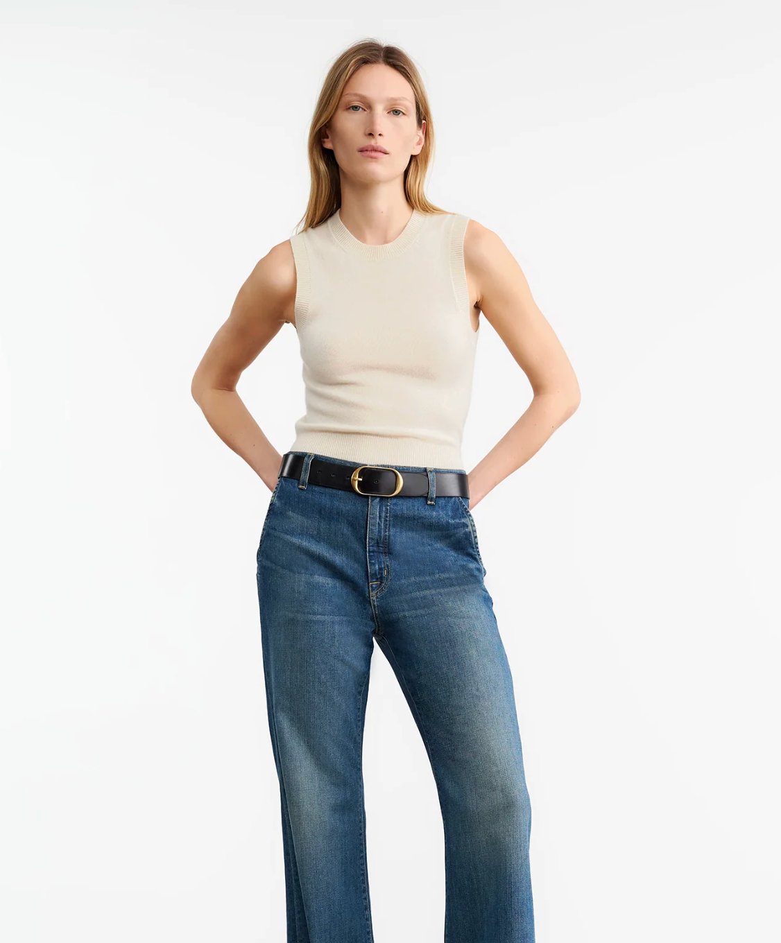 MAY SWEATER TANK IN IVORY - Romi Boutique