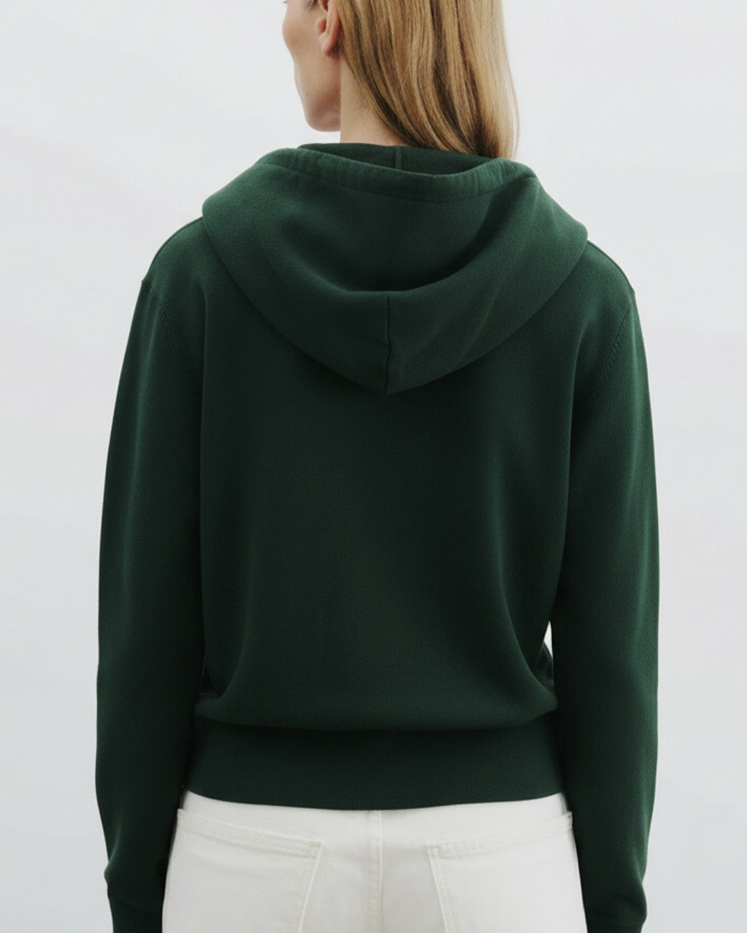 CALLIE ZIP UP HOODIE IN EVERGREEN - Romi Boutique