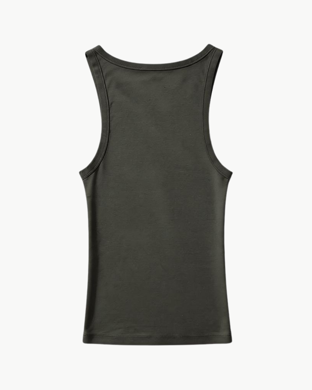 JENNIFER RIB TANK IN ARMY GREY - Romi Boutique