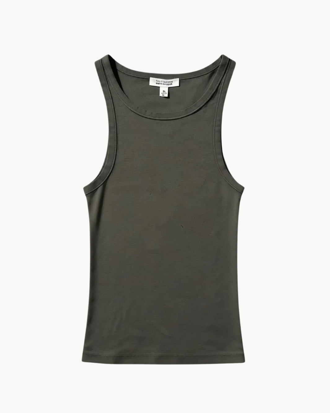 JENNIFER RIB TANK IN ARMY GREY - Romi Boutique