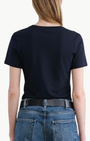 CAROL VNECK TEE SHIRT IN MIDNIGHT - Romi Boutique