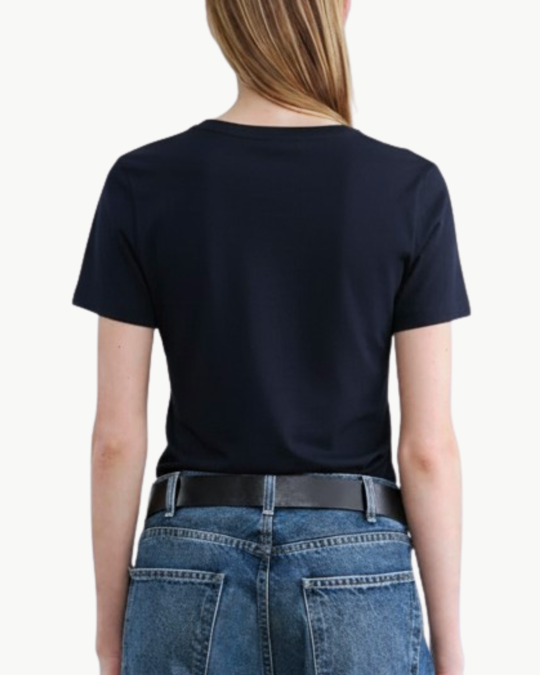 CAROL VNECK TEE SHIRT IN MIDNIGHT - Romi Boutique