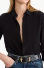 GAIA SLIM SHIRT IN BLACK - Romi Boutique