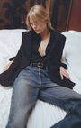 GAIA SLIM SHIRT IN BLACK - Romi Boutique