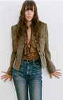 LILY SILK BLOUSE IN COGNAC - Romi Boutique