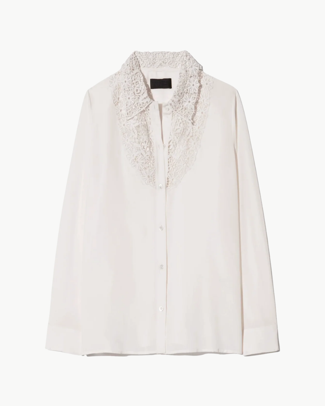 ZOLA LACE/SILK SHIRT IN IVORY - Romi Boutique