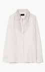 ZOLA LACE/SILK SHIRT IN IVORY - Romi Boutique