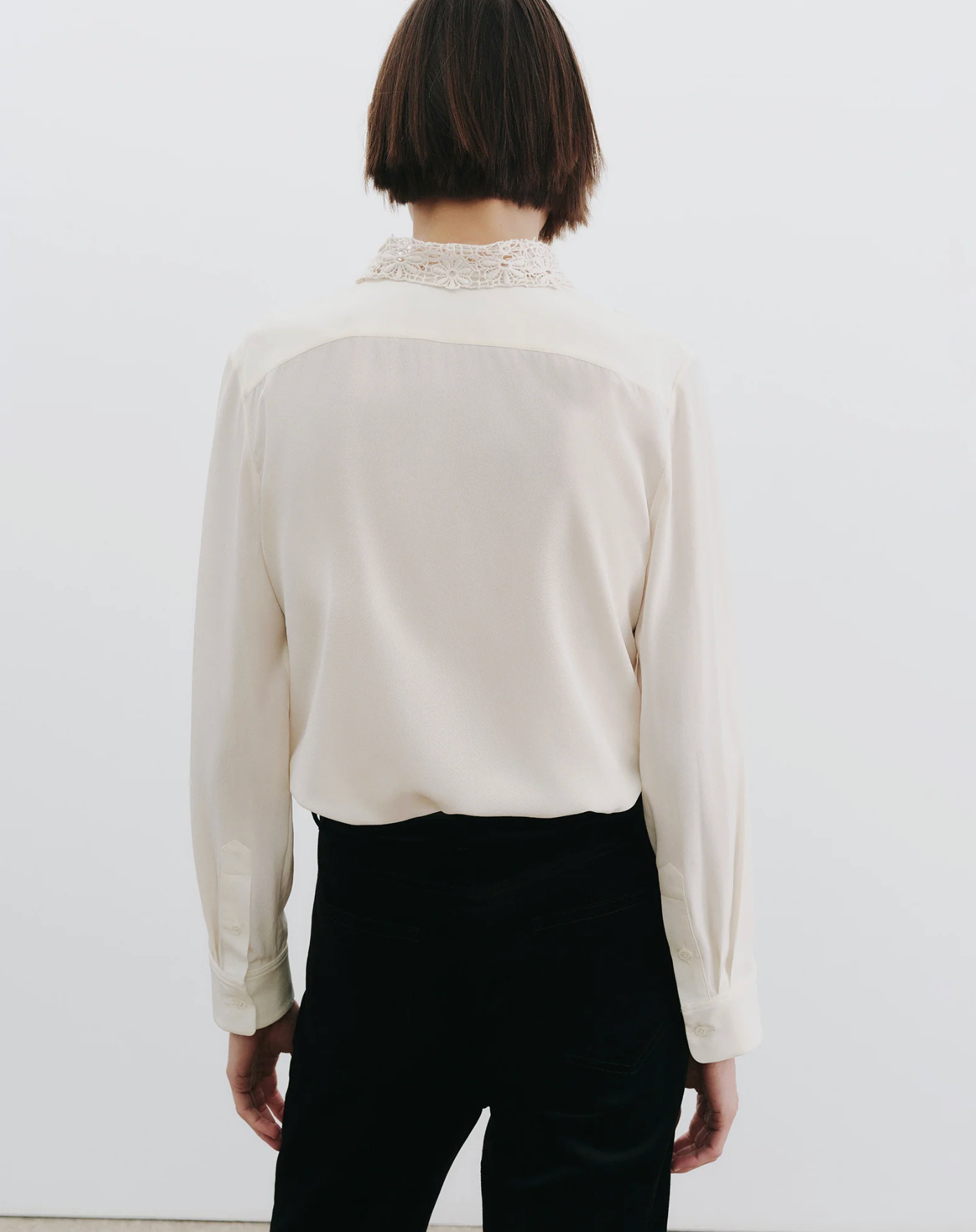 ZOLA LACE/SILK SHIRT by Nili Lotan - Romi Boutique