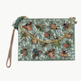 LARGE INSECT SEQUIN POUCH WITH CHAIN IN SAGE - Romi Boutique