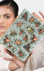 LARGE INSECT SEQUIN POUCH WITH CHAIN IN SAGE - Romi Boutique
