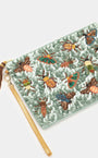 LARGE INSECT SEQUIN POUCH WITH CHAIN IN SAGE by Olivia Dar - Romi Boutique