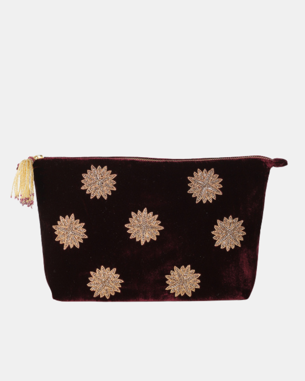 LARGE STAR MAKE UP BAG IN PLUM - Romi Boutique