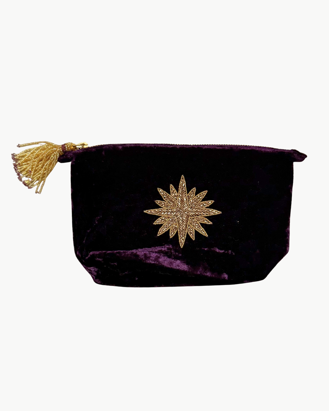 SMALL STAR MAKE UP BAG IN PLUM - Romi Boutique